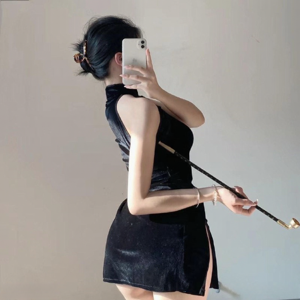 柒柒还活着 – 短款旗袍【6P】